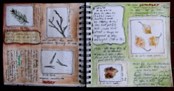Nature inspired art journal page